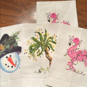 Festive Holiday Tea Towels Set
